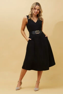 AZARIA SLEEVELESS MIDI DRESS -Printedcarpetus 00e9bd322dd027e921ce8c281a7c4f24