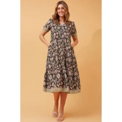 KYAH FLORAL BOHO MIDI DRESS -Printedcarpetus 02010c1921fab24325a4c921dc023626