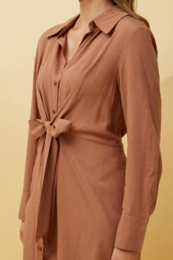 INESHA BOW FRONT SHIRT DRESS -Printedcarpetus 02ac4b0983c6583a9855e7912bb1bd85