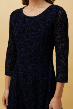 CAMILA FLOCKING PRINT LACE SHORT DRESS -Printedcarpetus 02bdc4b7ad35bf299c0d7211ae5100cc