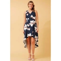 DIVA HI LOW FLORAL DRESS -Printedcarpetus 02f9f3dc8579f4f991f55822325fb67b