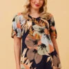 SONIA BOTANIC PRINT TOP -Printedcarpetus 0377cca8aef472e2921587a0e7d251b2