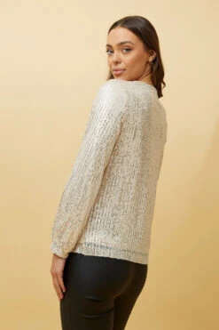 HILTON SEQUIN TOP -Printedcarpetus 0399710850f00ff5f19eeccdc7b921ed