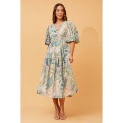 ANUSHKA PATCHWORK PRINT DRESS -Printedcarpetus 03a59846bba08da434ceb2d33eeb8e20