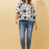 FOREVER NEW FLORAL FLUTE SLEEVE BLOUSE -Printedcarpetus 03db0c26f89a17e1a8bd92dfe3ed2756