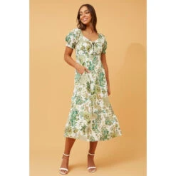 FAITH BOW FRONT MIDI DRESS -Printedcarpetus 03e1659119712c40502243bd59b2e994