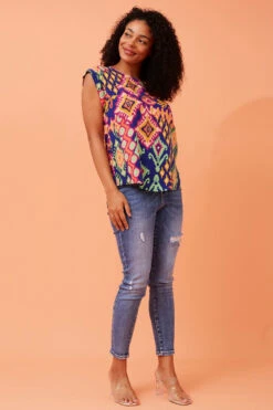 SHELLY ABSTRACT BOHO TOP -Printedcarpetus 0408a53ca6d0e80217eeb742bd2ccd1f