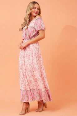ULTIMA PAISLEY BOHO MIDI DRESS -Printedcarpetus 043ea515e237affca6e3a87678531679