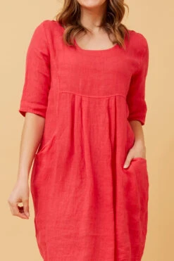 PISA LINEN DRESS -Printedcarpetus 04c440a124532bf69d3f5ffc4327d477