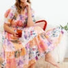 MEDINA FLORAL PATCHWORK BOHO DRESS -Printedcarpetus 053951c30bc3f2508d996f42bcd493fb