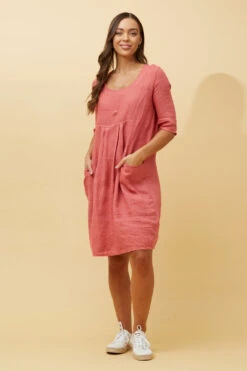 PISA LINEN DRESS -Printedcarpetus 053a206f02ca9ffba2232ed867f84f22
