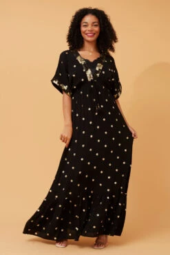 CHRISTINA SEQUIN POLKA DOT MAXI DRESS -Printedcarpetus 0550c970aa356a04cf7bea7f90f28bf3