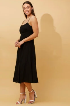 CHANTELLE LINEN MIDI DRESS -Printedcarpetus 05b54b0eca5e77f822c2eaedcf09b8ac