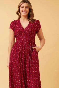 JORDON DITSY FLORAL MIDI DRESS -Printedcarpetus 05c2c5db65680a9e4597bdc9ab6ad12e