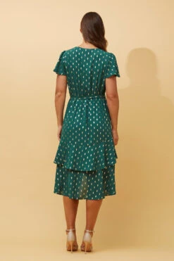 IZZY GOLD TEAR DROPMIDI DRESS -Printedcarpetus 080f308d726a47d3c4313a49c867412b