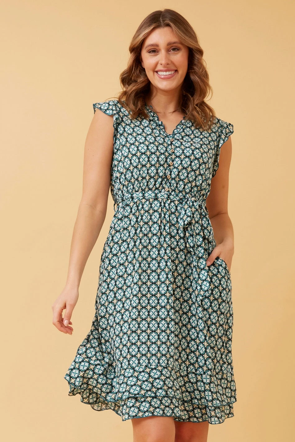 RAVINA ABSTRACT BOHO TEA DRESS 13 RAVINA ABSTRACT BOHO TEA DRESS - Image 11