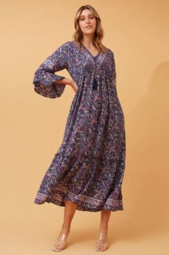 TRINA PAISLEY BOHO MAXI DRESS