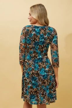 CAMILA FLORAL LEOPARD LACE SHORT DRESS -Printedcarpetus 09e2b98d7c47e00ad6043dc9d1ecfb95