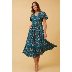 SOLANA FLORAL BOHO MIDI DRESS 17 SOLANA FLORAL BOHO MIDI DRESS -Printedcarpetus 09f7b56c180e364a63c265a9398b999f