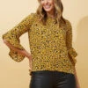 FOREVER NEW LEOPARD FLUTE SLEEVE BLOUSE -Printedcarpetus 0a1012141c3f6602a2a496b31bbb9f1f