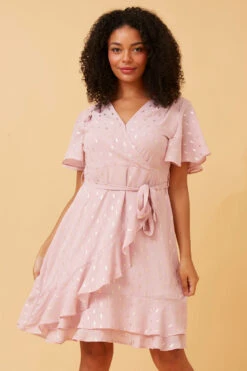 JOYCE GOLD FOIL PRINT DRESS -Printedcarpetus 0aa4978c2c6a210d4e7d01a23f7dc2da