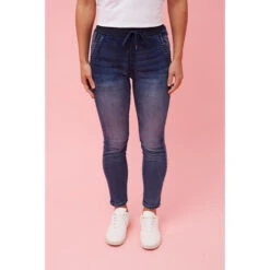 JILL DENIM JOGGERS -Printedcarpetus 0b062294da9a1d1192f73f16151d0b8e