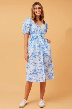 GALEN FLORAL BELTED MIDI DRESS -Printedcarpetus 0b693c40e95934783af6f45515a44807