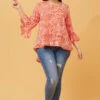 VASCO FLUTE SLEEVE BLOUSE -Printedcarpetus 0c0a226044881fb30ea75d9327cbc9cc
