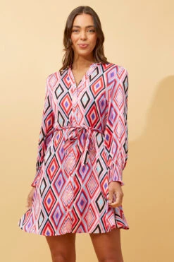 MAGGIE BUTTON FRONT SHORT DRESS -Printedcarpetus 0c4e20c3d5d585d48ca07db01fb96401