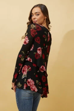 BOBBI FLORAL DOUBLE LAYERED TOP -Printedcarpetus 0d1c2bf7ee1c20e663a26e41945bba2e