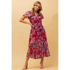 DAWN FLORAL TIERED MIDI DRESS -Printedcarpetus 0e041abd8054a7e528a59572cad4ede6