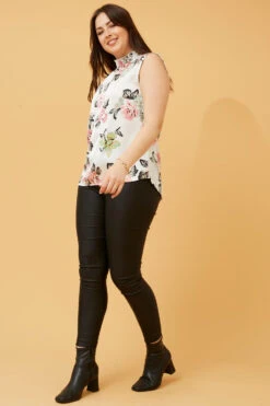 DI HIGH NECK FLORAL BLOUSE -Printedcarpetus 0ed8aa8c16308e061ff2e386b5076e82