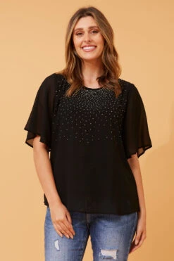 NEESHA DIAMANTE DETAIL TOP -Printedcarpetus 0fc276321f209976532f6521dc50e370