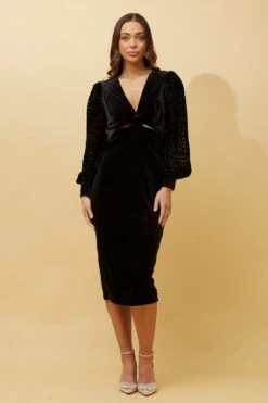 GAETANA BALLOON SLEEVE MIDI DRESS -Printedcarpetus 103229774a9cde2a82339af817188681