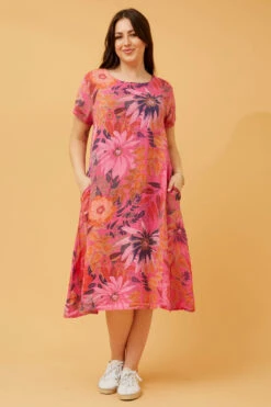 VITALIA FLORAL LINEN MIDI DRESS -Printedcarpetus 109790b830a2ef44b8c8c6cbea70e863 209efbeb e396 42db a9c2 9de316e7e41c