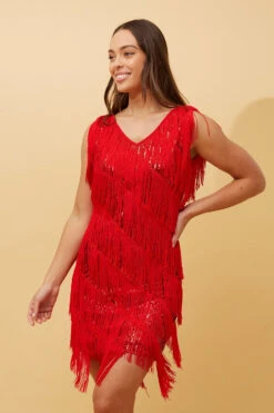 ZANDRA FRINGE FLAPPER DRESS -Printedcarpetus 10b28f10fcf485aca7bac2e833355bf2