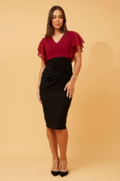 MELODY PLEATED BODYCON DRESS -Printedcarpetus 11107712e96d64f4ea992d077a1475a5