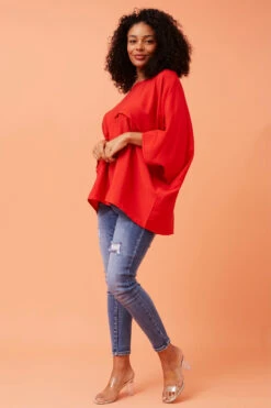 YURI OVERSIZED TOP -Printedcarpetus 1151e07b4241ea78779ec203f404a856