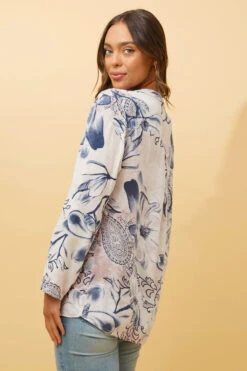 ROSETTA FLORAL SEQUIN SHIRT -Printedcarpetus 12108d6ccc1685249a23ea44e8efa5ba