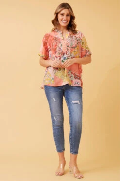 ARCHANA ABSTRACT BOHO TOP -Printedcarpetus 1393a81648a4096f7dbd5726fd07cdb2