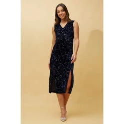 MIETTA SEQUIN MIDI DRESS -Printedcarpetus 14fd09f85a9cf35ebf332e110b209b1c