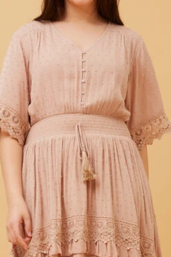 BRIANNA LACE TRIM MIDI DRESS -Printedcarpetus 1523b4099534b7222fb4f2f5c16c548e