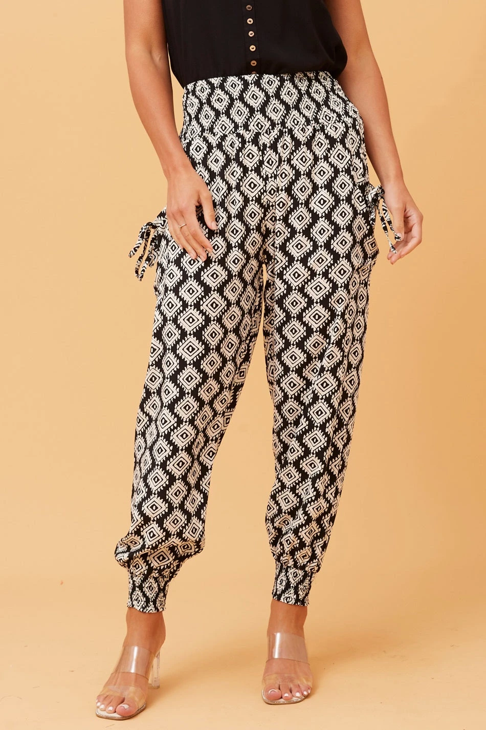 ABSTRACT PRINT BOHO HAREM PANTS 5 ABSTRACT PRINT BOHO HAREM PANTS - Image 3