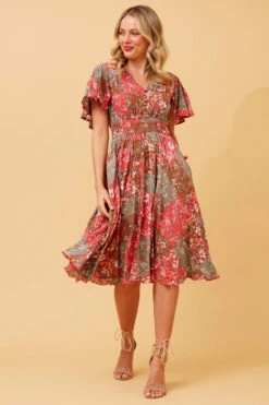SANDY FLORAL BOHO SHORT DRESS -Printedcarpetus 16ff6f7089875052c9837163b93f9996