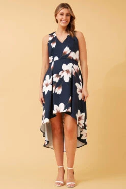 DIVA HI LOW FLORAL DRESS -Printedcarpetus 17521c5009737f3120ebecee7ae83c3b