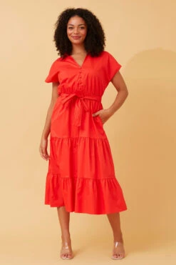 SHANTI TIERED SHIRT DRESS