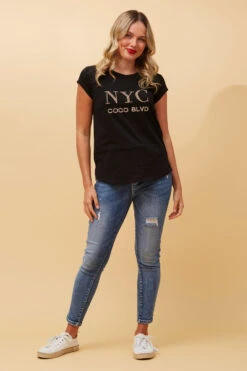 COCO NYC GRAPHIC TEE -Printedcarpetus 17b85a7f9ec952058fc19d02d7fec012