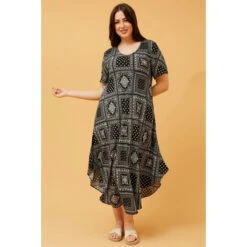 YESSICA PATCHWORK BOHO MIDI DRESS -Printedcarpetus 19d1497eeef150c86f382544cfe81ae1