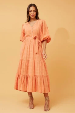RIANNE TIERED MIDI DRESS