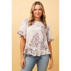 FRILA ANIMAL PRINT TOP -Printedcarpetus 1ad4890886430e9a37c026bf4f325c0e
